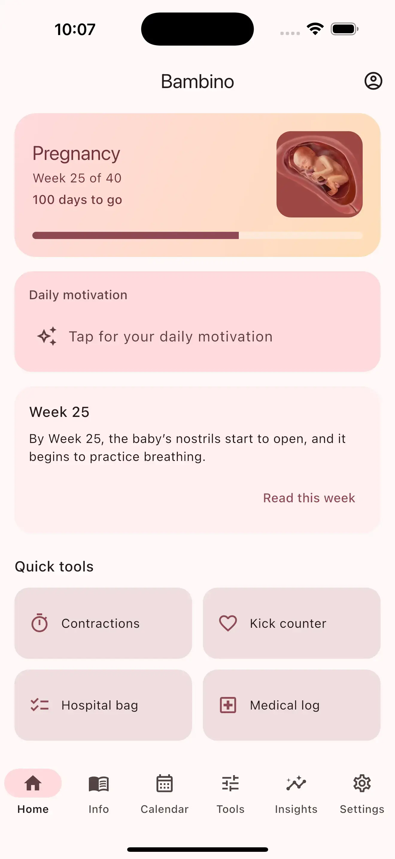 Bambino app screenshot